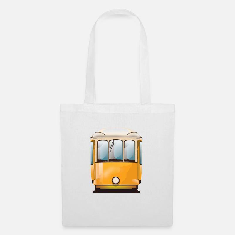 Tramway jaune - Sac en tissu - blanc