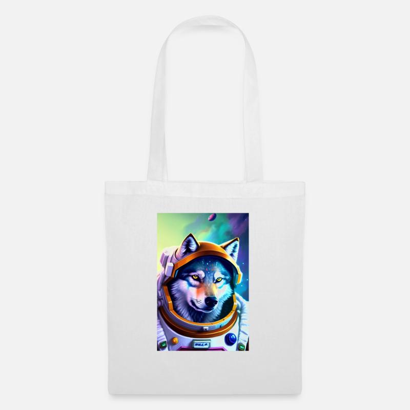 AstroWolf3 - Stoffbeutel - Weiß