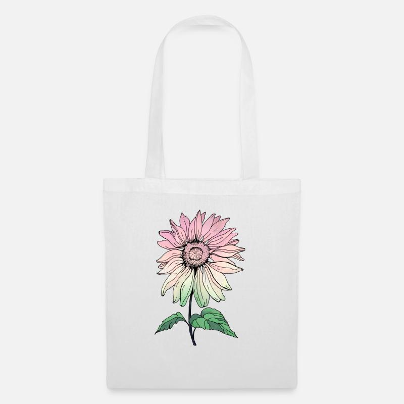 Blume - Stoffbeutel - Weiß