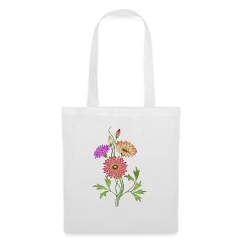 Fleur - Sac en tissu - blanc - Devant