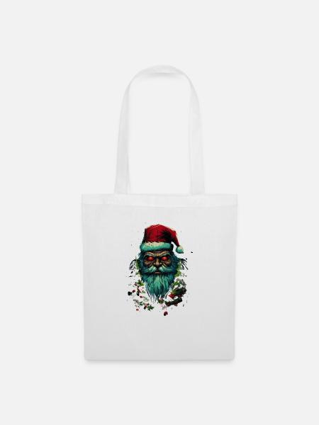 Xmas Santa - Stoffbeutel - Weiß