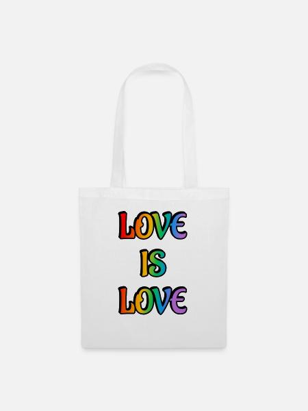 Regenbogen-Liebe ist Liebe - Stoffbeutel - Weiß