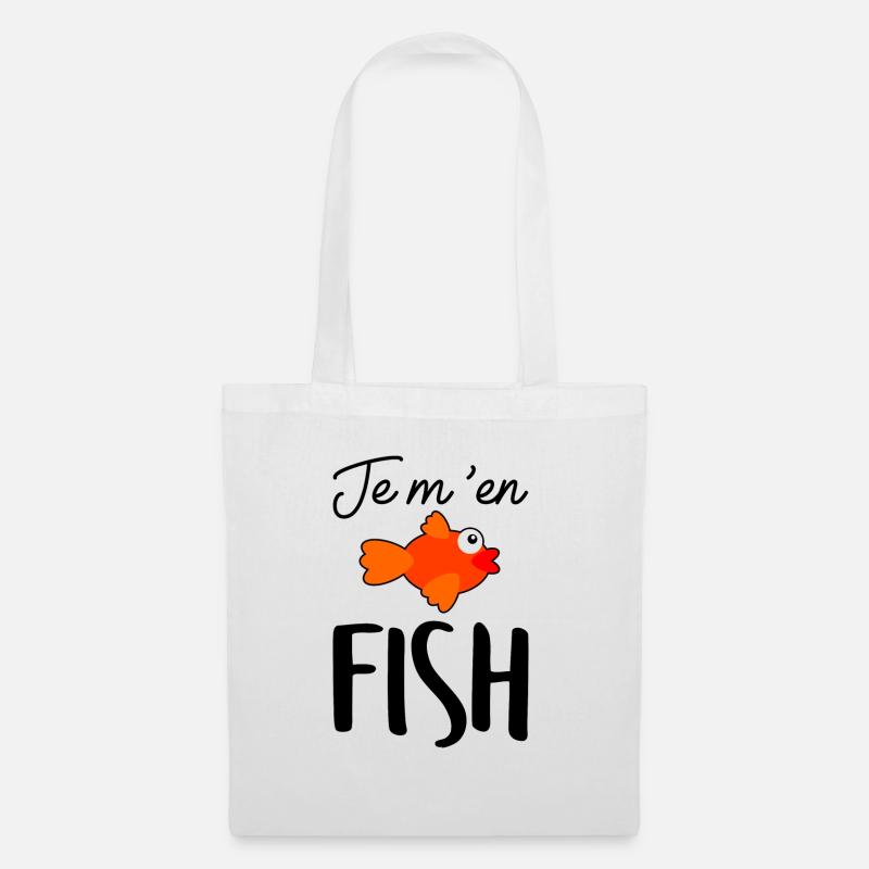 Ich bin FISCH - Stoffbeutel - Weiß