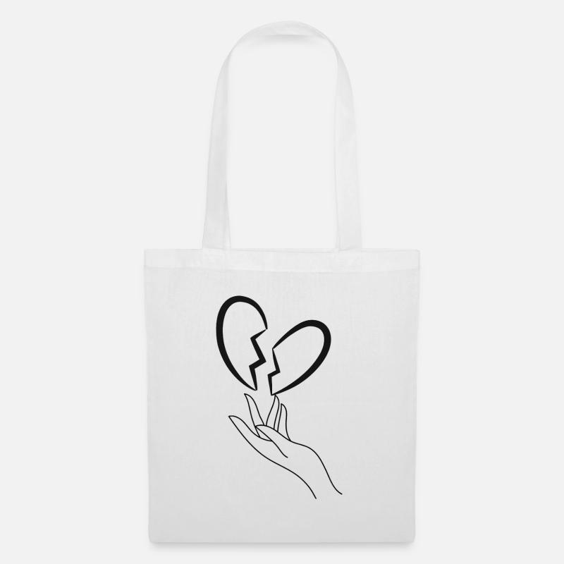 Broken heart - Tote Bag - white
