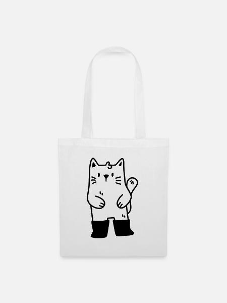 Cat in boots - Tote Bag - white