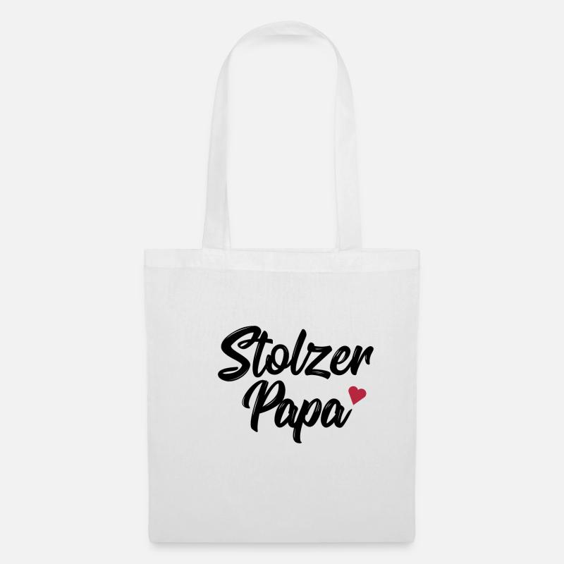 Stolzer Papa - Stoffbeutel - Weiß
