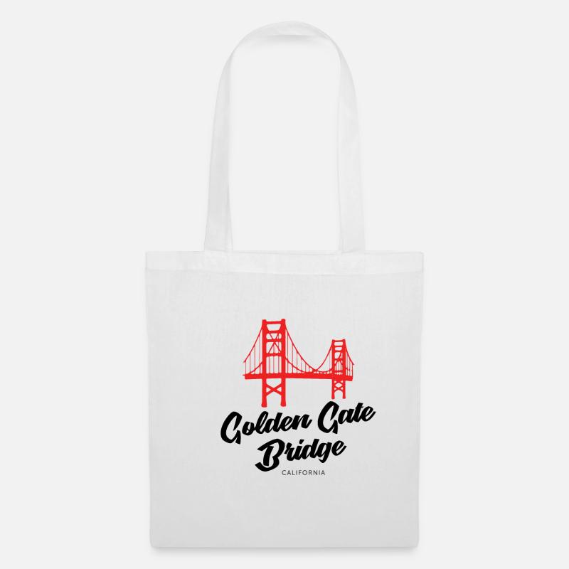 Golden Gate Bridge - San Francisco - Stoffbeutel - Weiß