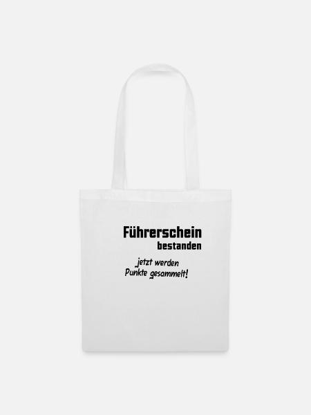 Führerschein Bestanden Geschenkidee - Stoffbeutel - Weiß