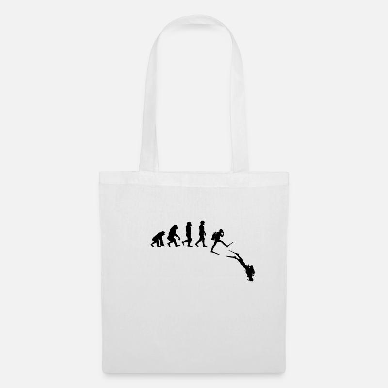 Idée cadeau plongée plongée évolution - Sac en tissu - blanc