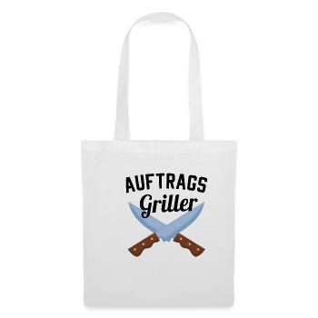 Grillmeister Geschenk Auftragsgriller Grillen BBQ - Stoffbeutel - Weiß - Vorne