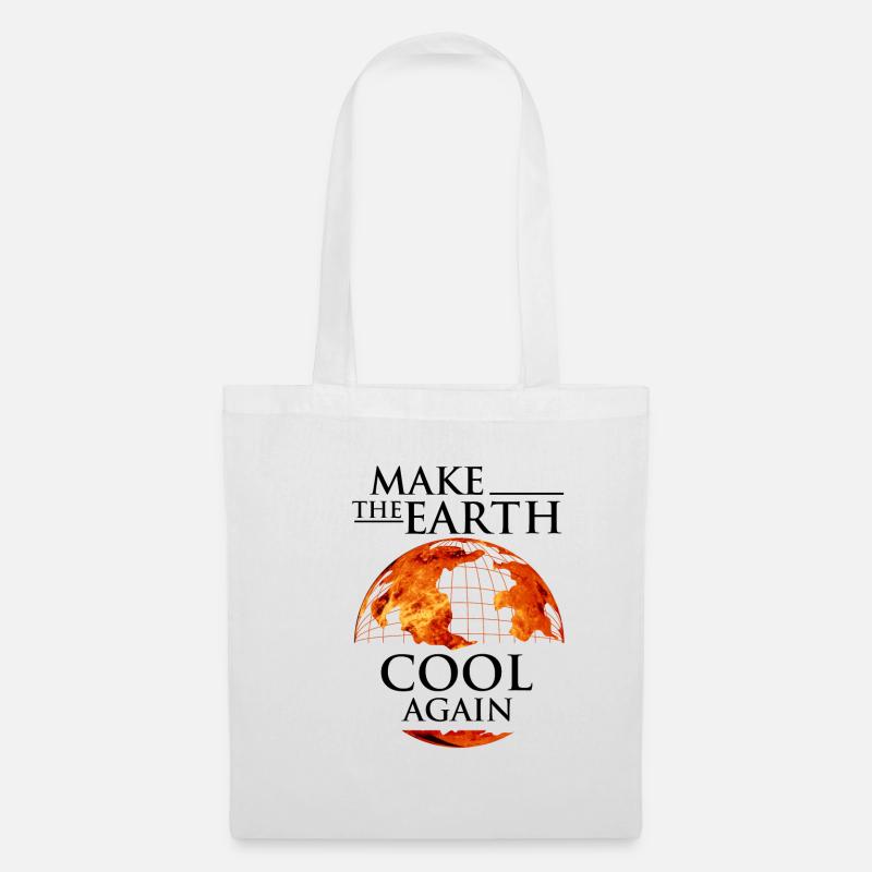 Make the earth cool again Klimaschutz - Stoffbeutel - Weiß