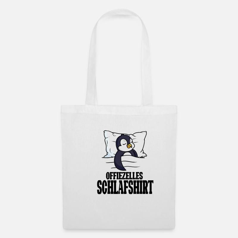 Offizielles Schlafshirt Pinguin Schlafanzug - Stoffbeutel - Weiß