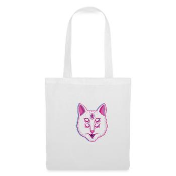 Glitch Cat Luminous Cat with Eyes - Tote Bag - white - Front