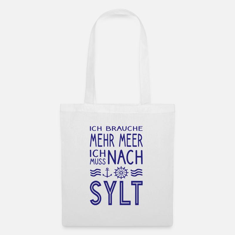Sylt lustiger Spruch - Stoffbeutel - Weiß