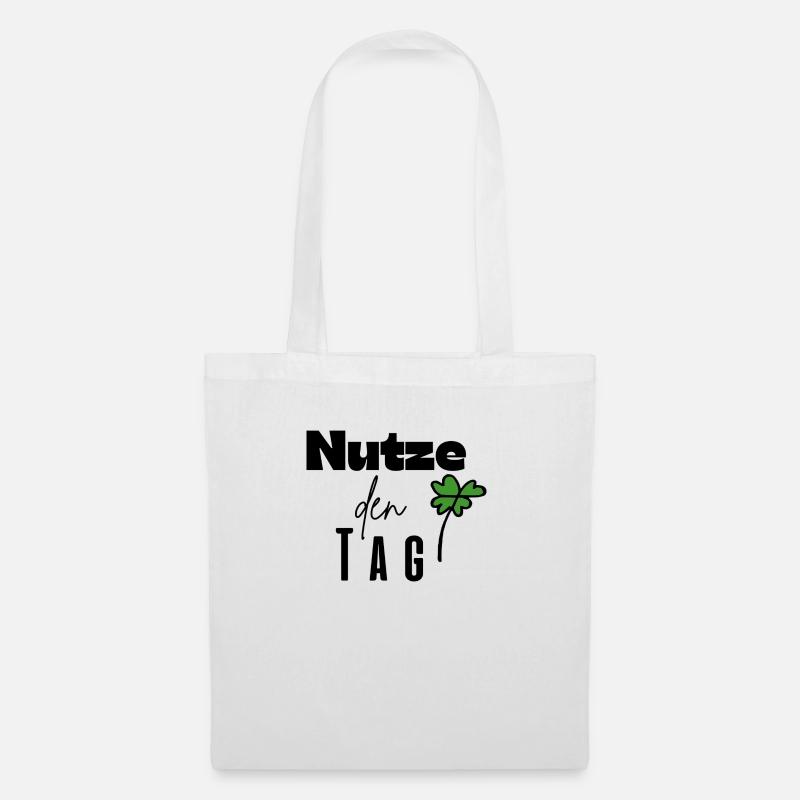Nutze den Tag - Stoffbeutel - Weiß