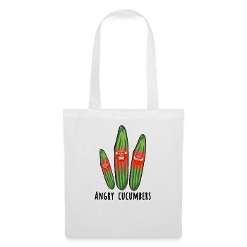 Concombres en colère,concombre,en colère,bande dessinée - Sac en tissu - blanc - Devant