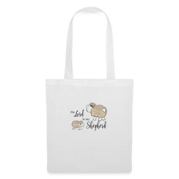 Conception chrétienne Le Seigneur est mon berger - Sac en tissu - blanc - Devant