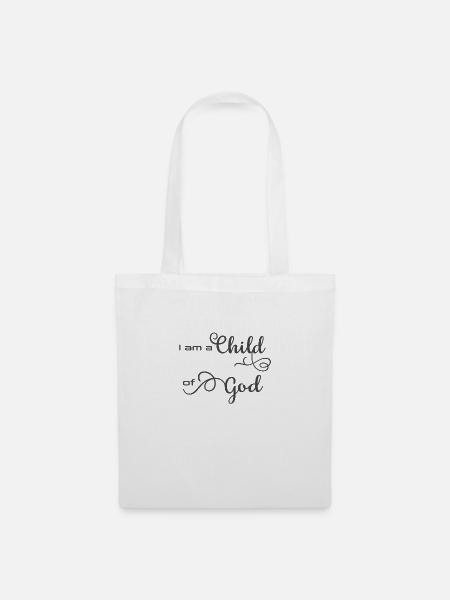 Christliches Design Ich bin ein Kind Gottes - Stoffbeutel - Weiß