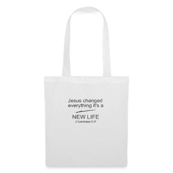 Le design chrétien C’est une nouvelle vie 2 Corinthiens 5 - Sac en tissu - blanc - Devant