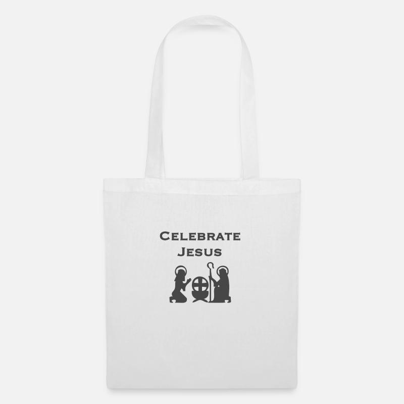 Christliches Weihnachtsdesign Feiern Sie Jesus - Stoffbeutel - Weiß