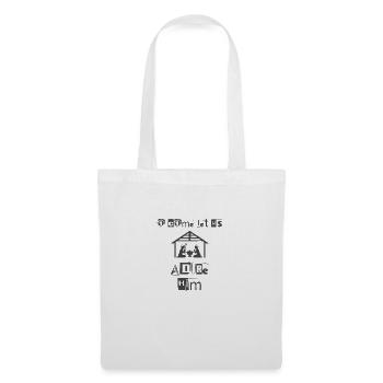 Christliches Weihnachtsdesign o Komm lass Uns Ihn anbeten - Stoffbeutel - Weiß - Vorne