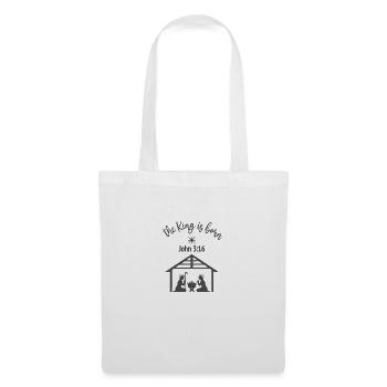 Christian Christmas Design The King is Born John - Tote Bag - white - Front