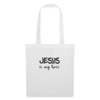 Christian Design Jesus is My Boss - Tote Bag - white - Front