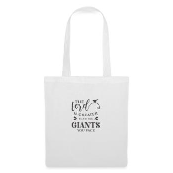 Dessein chrétien Le Seigneur est plus grand que le - Sac en tissu - blanc - Devant