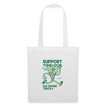 Soutenez votre camion de crème glacée local - Sac en tissu - blanc - Devant