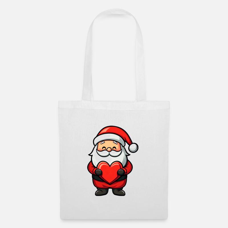 Weihnachtsmann - Stoffbeutel - Weiß