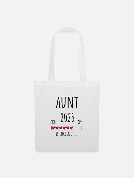 Schwangerschaft Tante Babyglück Geschenk - Stoffbeutel - Weiß
