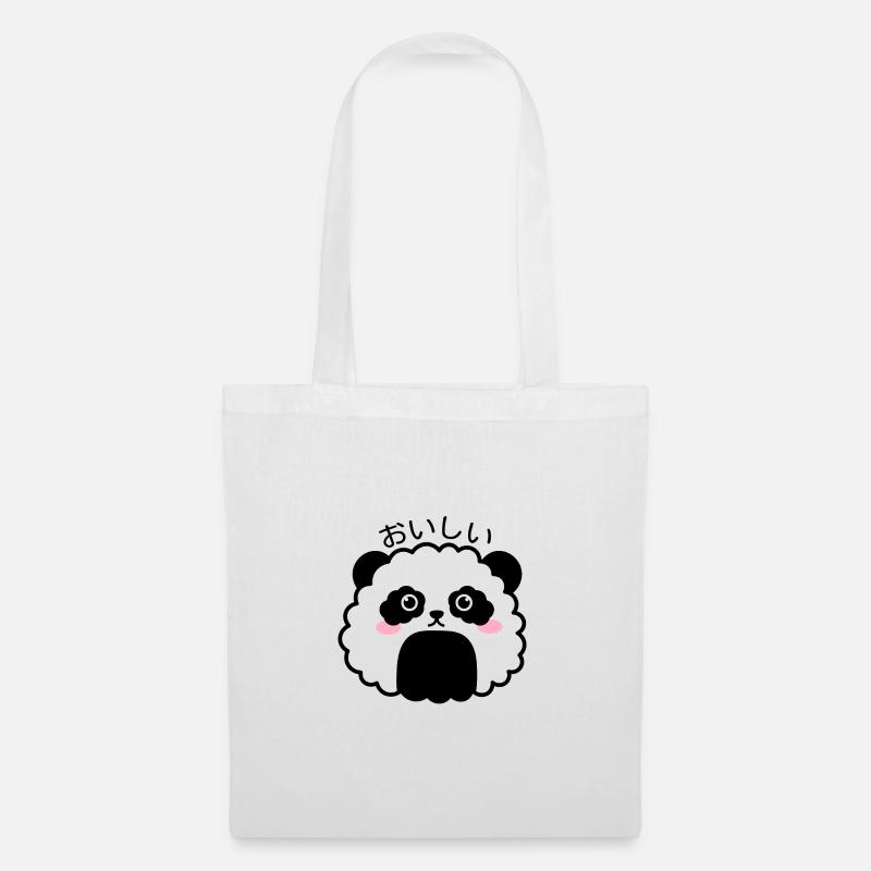 Panda-Onigiri Reisball - Stoffbeutel - Weiß