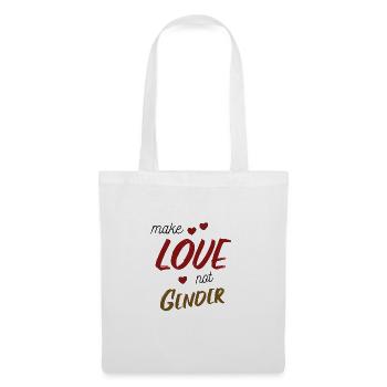 Lustiger Spruch Make Love not Gender Gendern - Stoffbeutel - Weiß - Vorne