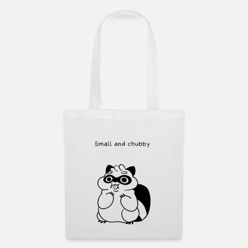 Small and chubby - Raccoon - Stoffbeutel - Weiß