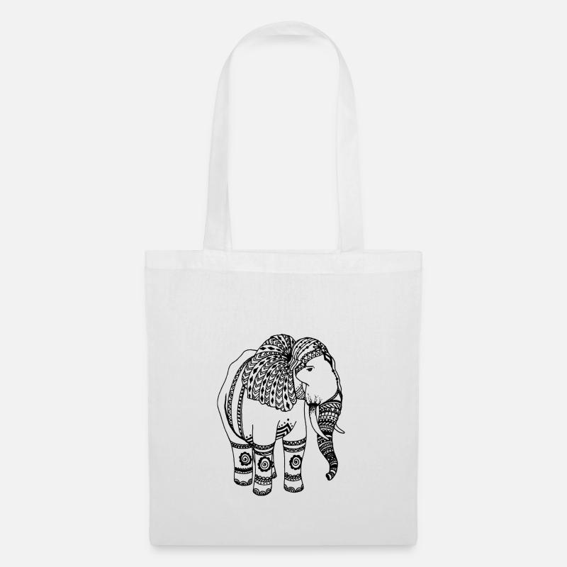 Elefant - Stoffbeutel - Weiß