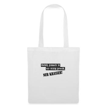 Lustige Sprüche Arbeit Krass Geschenk Fun - Stoffbeutel - Weiß - Vorne