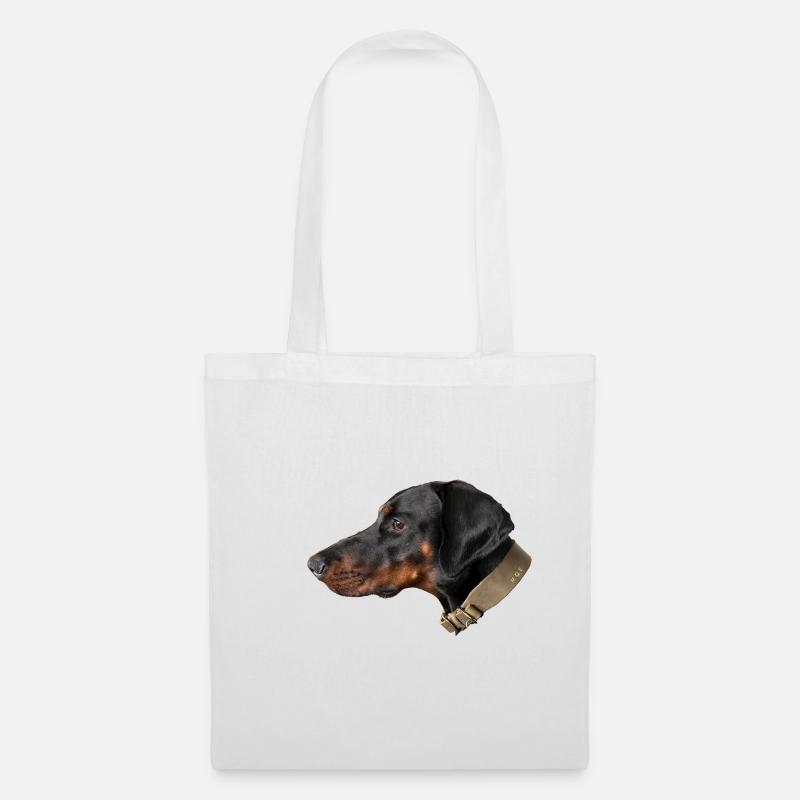 Dobermann, Hund, dog, doglover - Stoffbeutel - Weiß