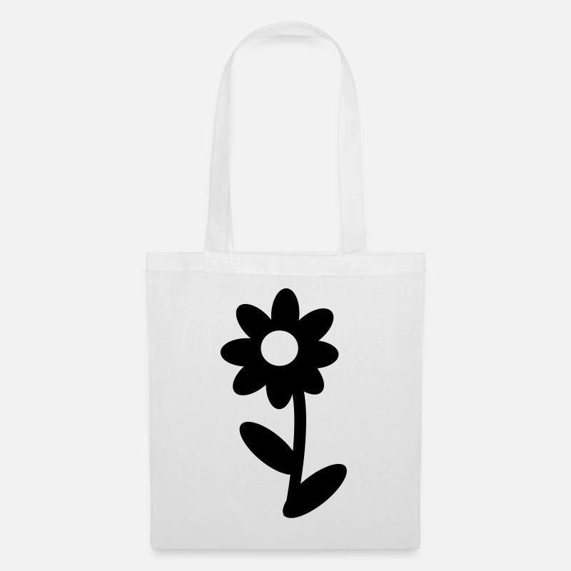 Blume - Stoffbeutel - Weiß