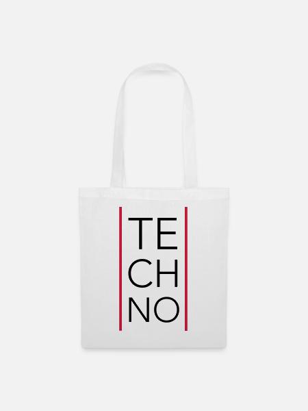 Techno - Stoffbeutel - Weiß