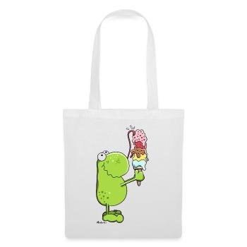 Grenouille avec glace - Sac en tissu - blanc - Devant