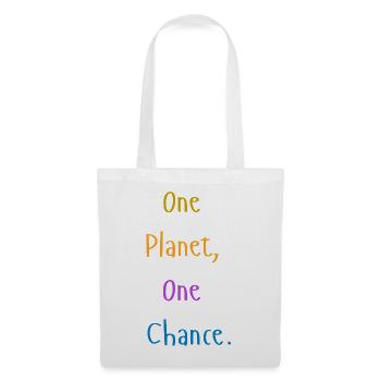 one_planet_one_chance - Stoffbeutel - Weiß - Vorne