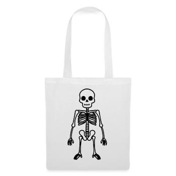 Bande dessinée squelette - Sac en tissu - blanc - Devant