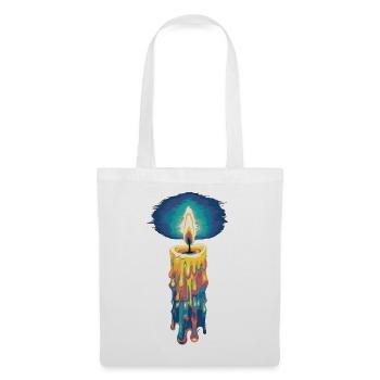 Faith Light Candle Retro Spirit Design - Sac en tissu - blanc - Devant