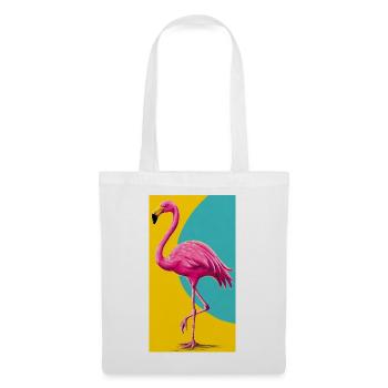 Flamant - Sac en tissu - blanc - Devant