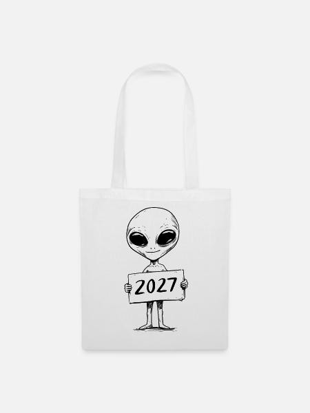 putziges Alien - Stoffbeutel - Weiß