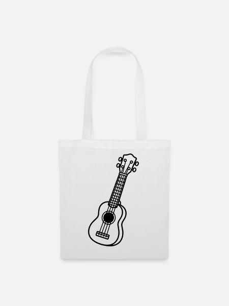 Ukulele - Stoffbeutel - Weiß
