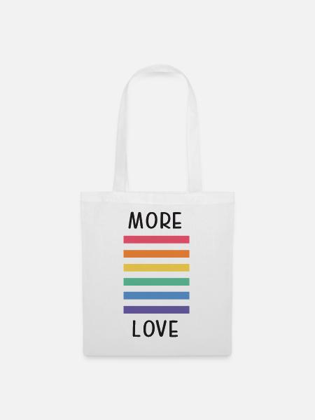 LGBT-Pride-Monat – Mehr Liebe - Stoffbeutel - Weiß