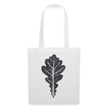 Eichenblatt / Botanischer Blätter - Abdruck - Stoffbeutel - Weiß - Vorne