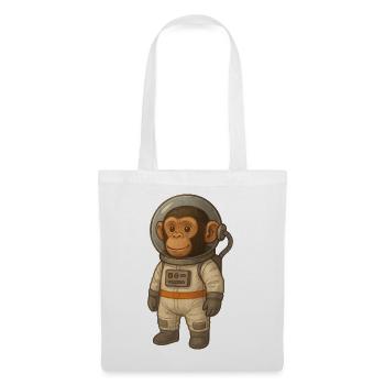 Affe als Astronaut – Weltraum-Abenteuer - Stoffbeutel - Weiß - Vorne
