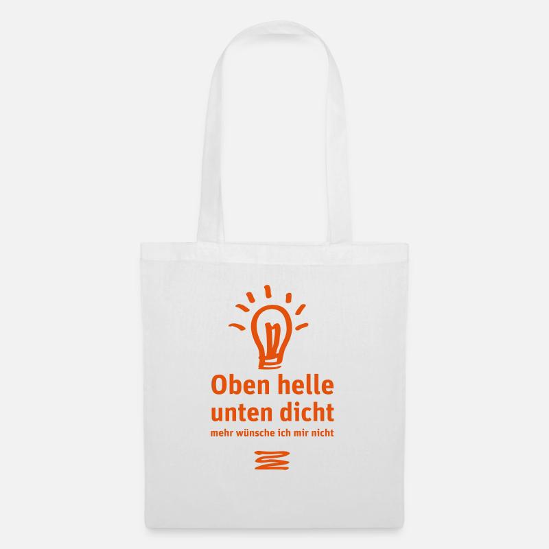 Oben helle, unten dicht.. - Stoffbeutel - Weiß